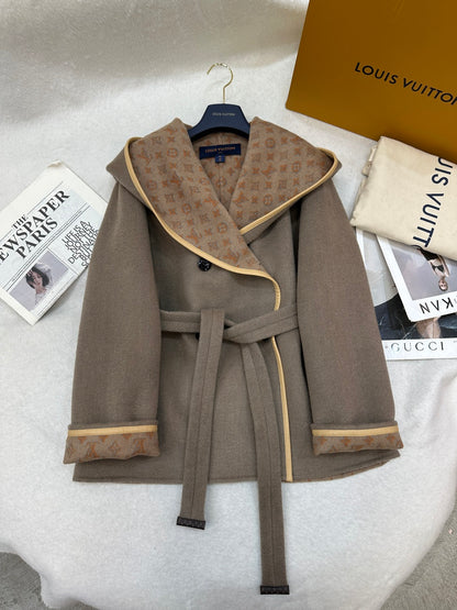 LU Hooded Woman Wool Jacket Limited