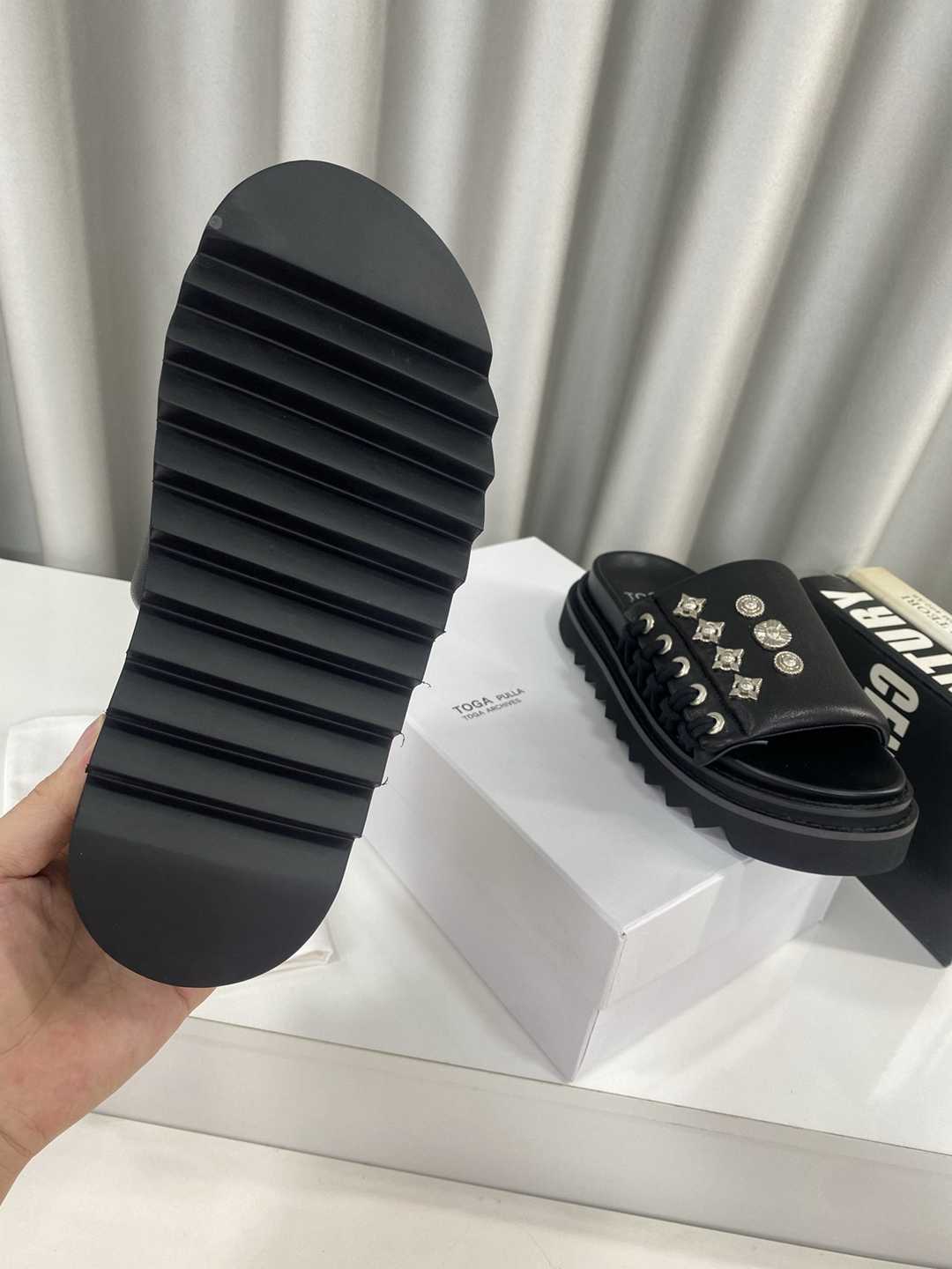 TOGA stud-embellished leather  Slippers  Woman