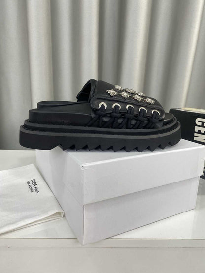TOGA stud-embellished leather  Slippers  Woman