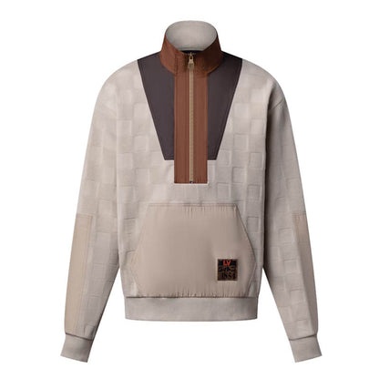 LU Damier Hybrid Half-Zip Workwear Pullover Jacket   Man Ioff