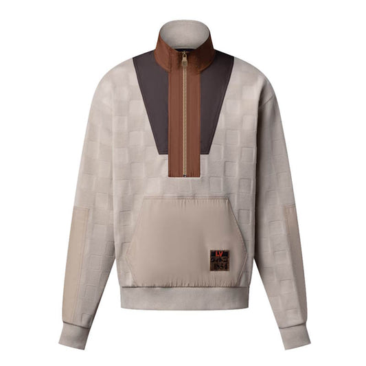 LU Damier Hybrid Half-Zip Workwear Pullover Jacket   Man Ioff