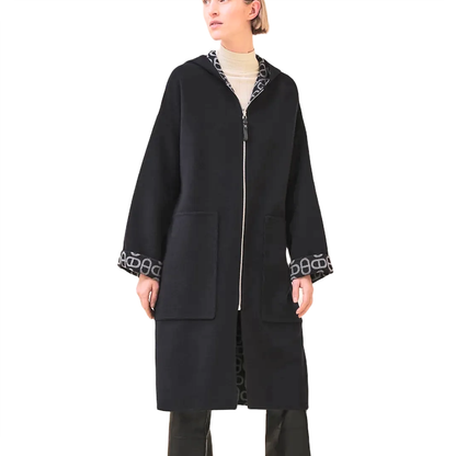 HRM Hooded Woman Wool Jacket Coat 3 Color's Limited