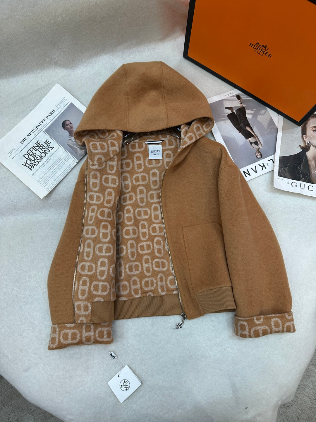 HRM Hooded Woman Wool Jacket 3 Color's Limited
