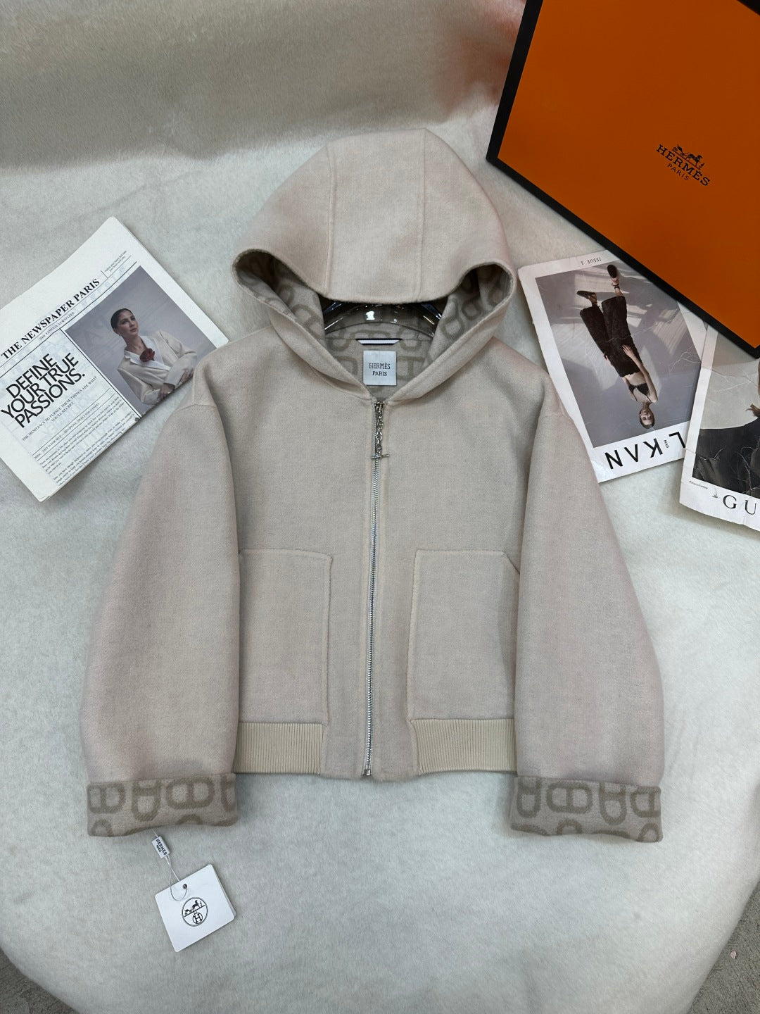 HRM Hooded Woman Wool Jacket 3 Color's Limited