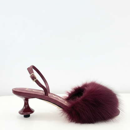 LOEV Fur shoes Woman 4 Color's  heels 5 cm