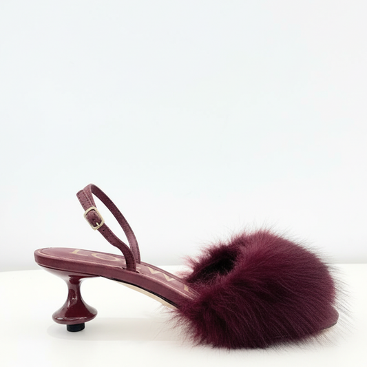 LOEV Fur shoes Woman 4 Color's  heels 5 cm