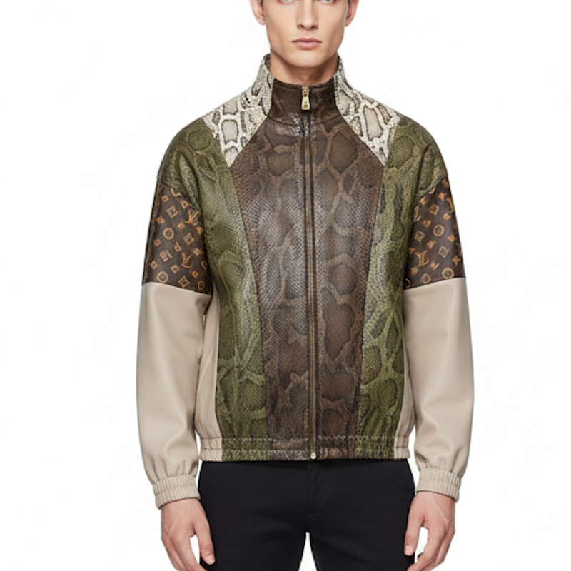 LU Leather Mix Jacket Man Limited