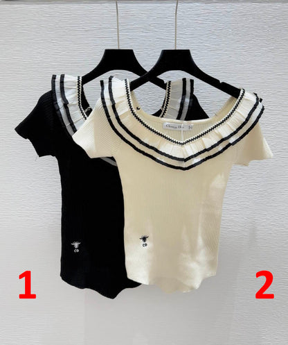 CHD Woman  Sweater Knitted  T-shirt 2 Color's Limited