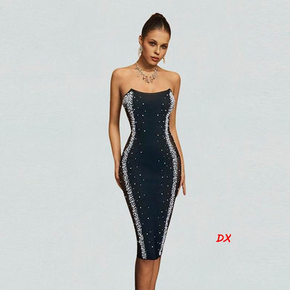 HERVE Party dress Glass beads wedding 2 Color's