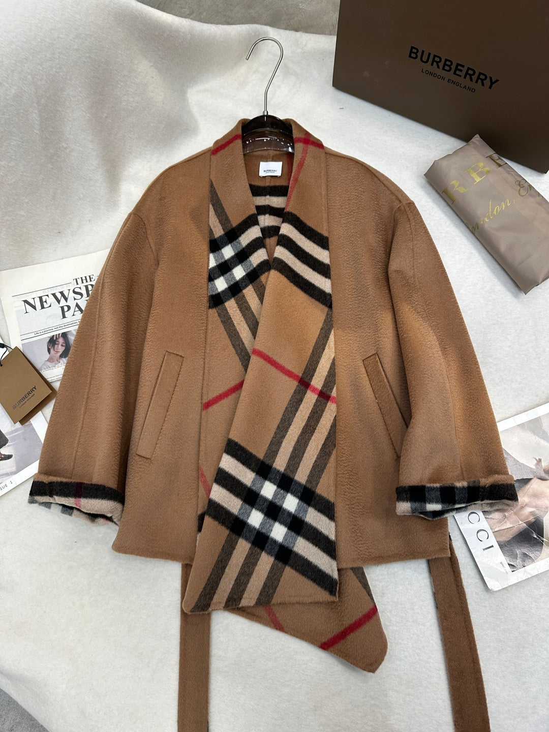 BURBBER  Hooded Woman Wool Jacket 2 Color's Limited