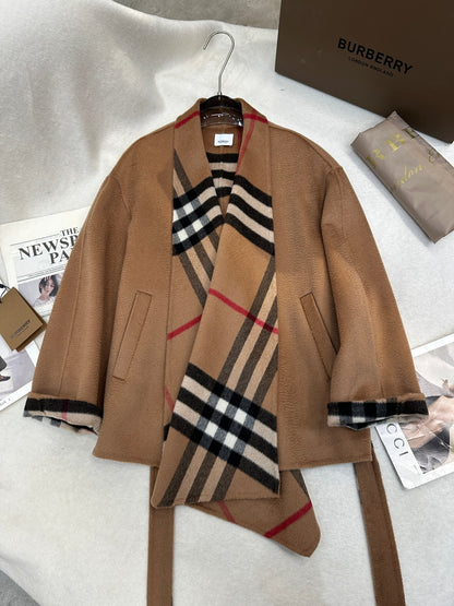 BURBBER  Hooded Woman Wool Jacket 2 Color's Limited