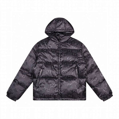 GU   Man Jacket Down Hoodie  Monogram