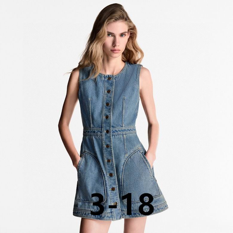 LU Button Front Denim Dress