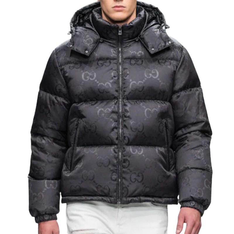 GU   Man Jacket Down Hoodie  Monogram