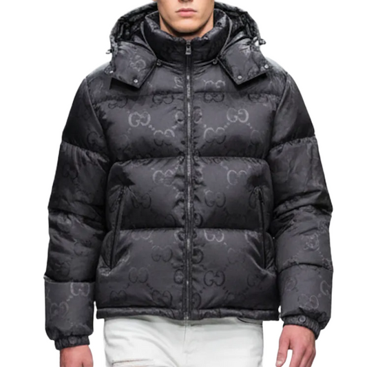 GU   Man Jacket Down Hoodie  Monogram