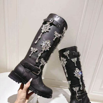 G D Woman Boots  High Jeweled Limited