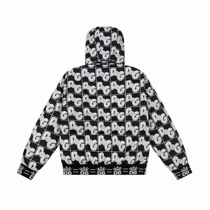 G D Man Quilted Jacket Hoodie