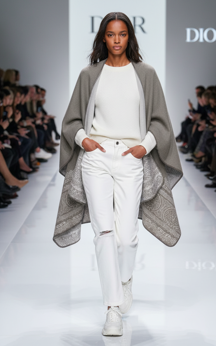 CHD  wool Scarf Cape