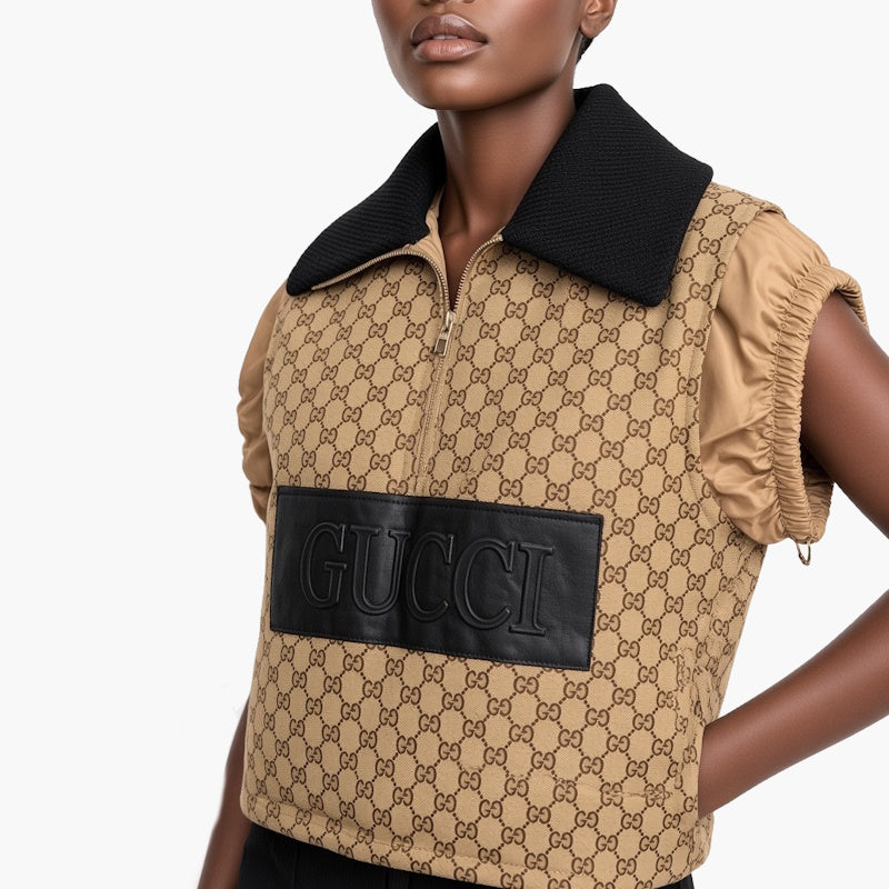 GU VEST monogram Woman Jacket 2 Color's