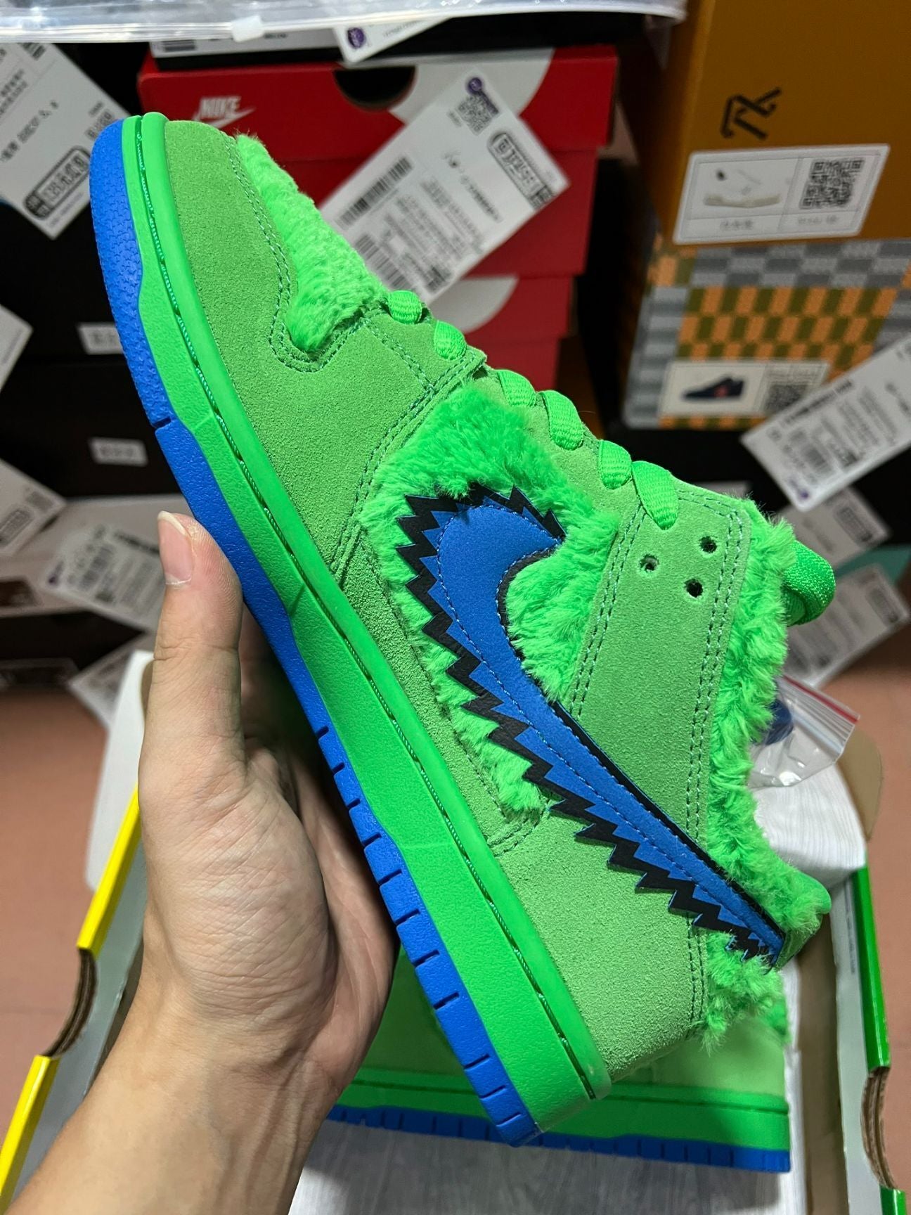 N*ke Grateful Dead x Dunk Low SB 'Green Bear' sneakers 46