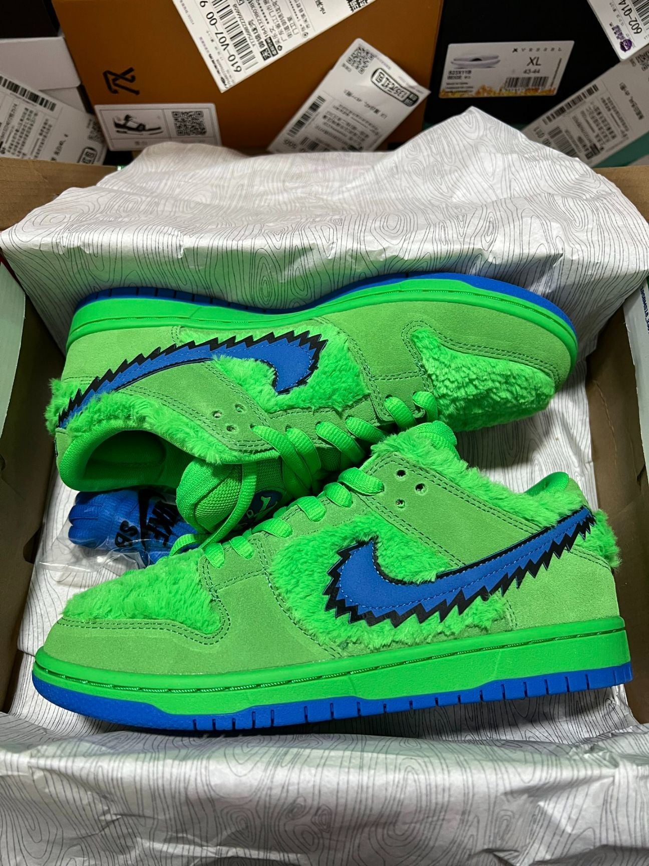 N*ke Grateful Dead x Dunk Low SB 'Green Bear' sneakers 46