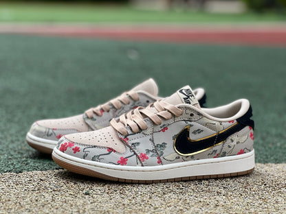 N*KE rui Hachimura Air Jorda AJ1 Low OG "Cranes" sneakers