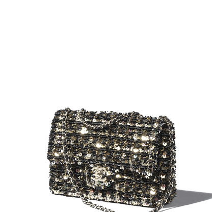 CHL Bag Sequins & Gold-Tone Metal  Golden & Black