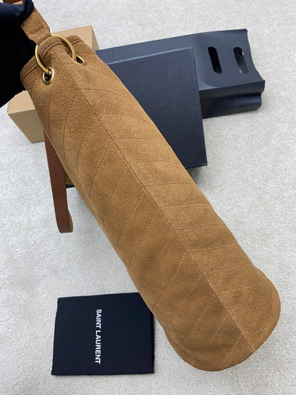 Y L Niki Cassandre suede bucket bag 38 cm