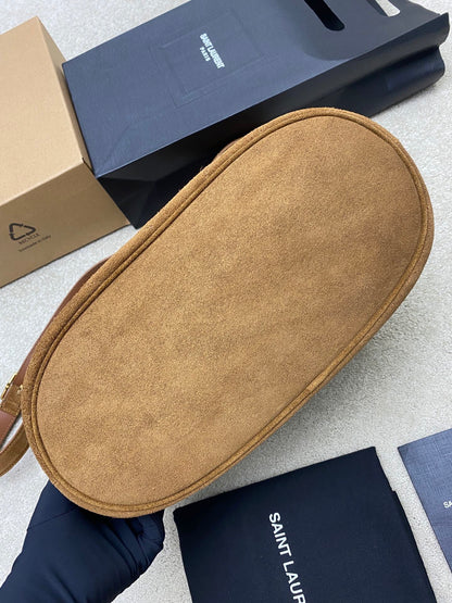 Y L Niki Cassandre suede bucket bag 38 cm