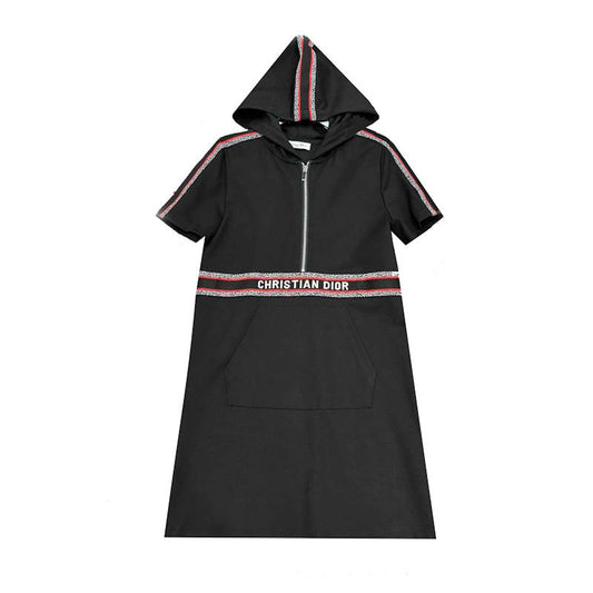 CHD  Cotton Dress Hooded 2 Color'd Limited D592