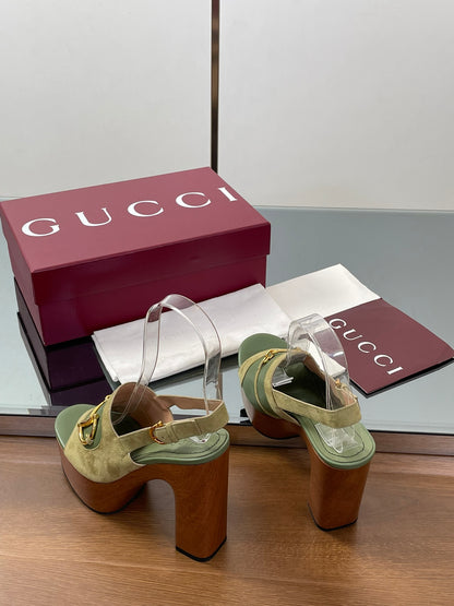 GU Heels Platform  Shoes Woman 3 Color's Alfa Horsebit 42