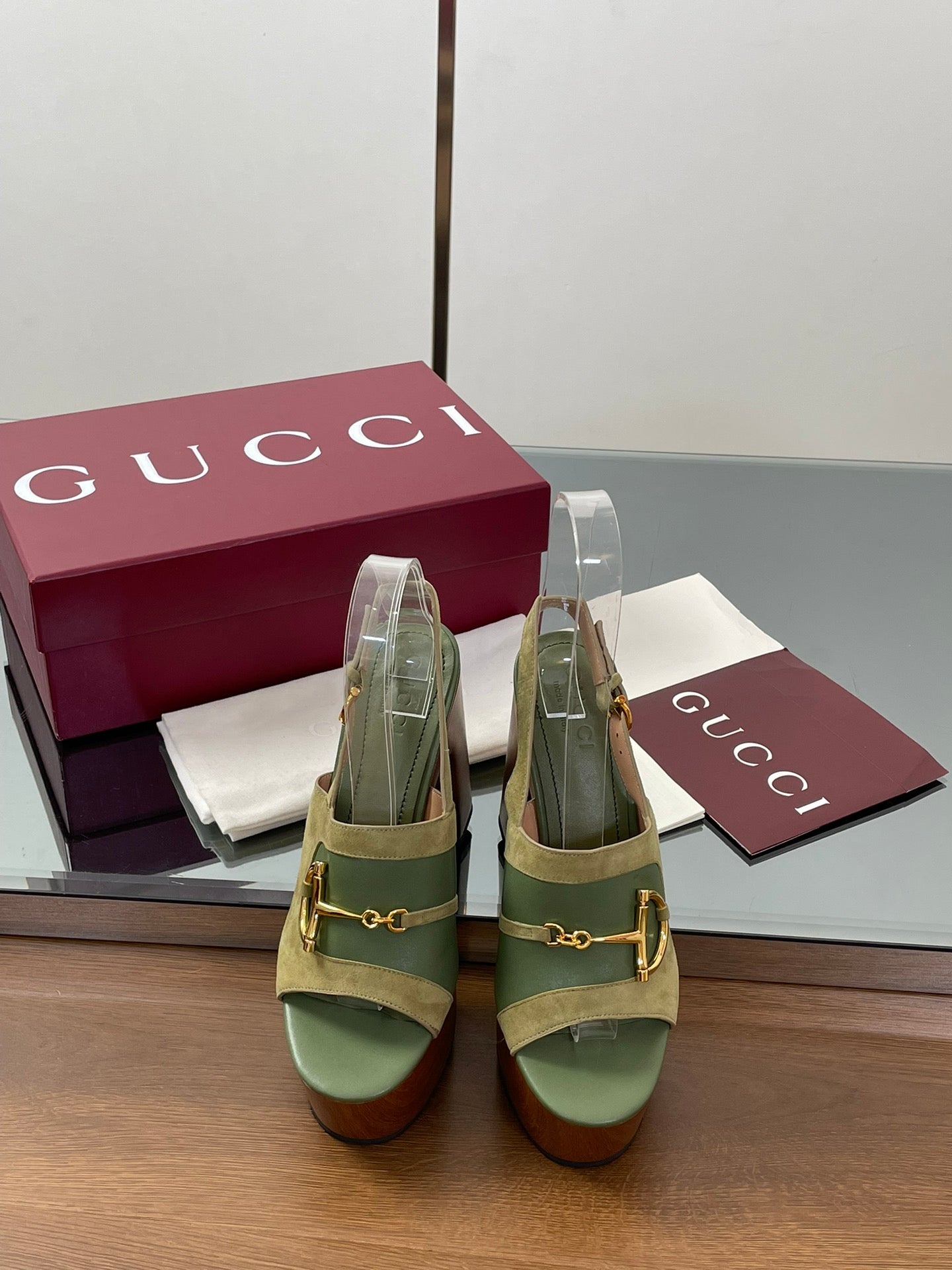 GU Heels Platform  Shoes Woman 3 Color's Alfa Horsebit 42