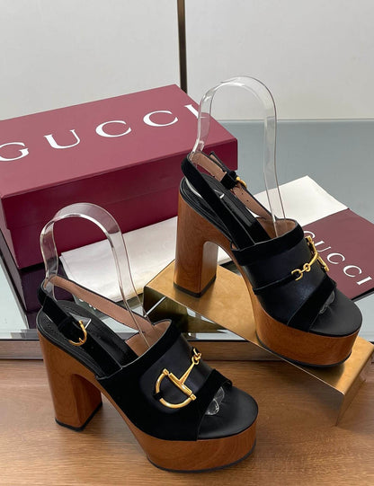 GU Heels Platform  Shoes Woman 3 Color's Alfa Horsebit 42