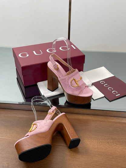 GU Heels Platform  Shoes Woman 3 Color's Alfa Horsebit 42