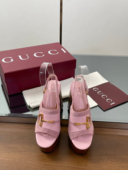 GU Heels Platform  Shoes Woman 3 Color's Alfa Horsebit 42