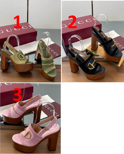 GU Heels Platform  Shoes Woman 3 Color's Alfa Horsebit 42