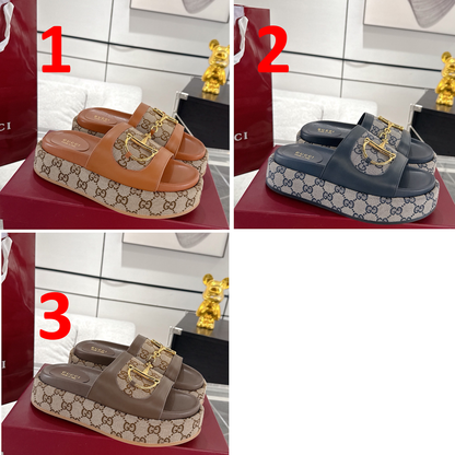 GU Platform  Slippers Woman 3 Color's Horsebit 42