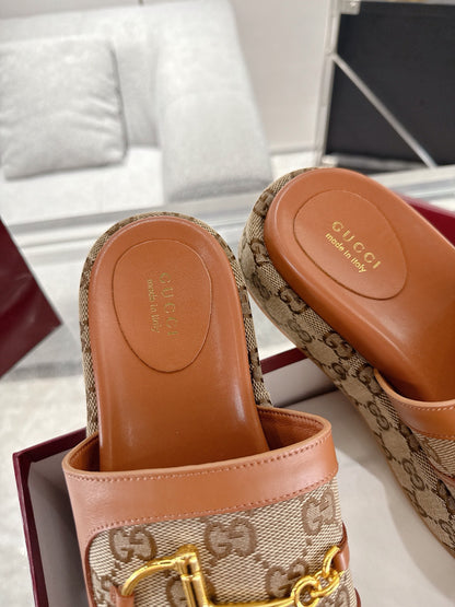 GU Platform  Slippers Woman 3 Color's Horsebit 42