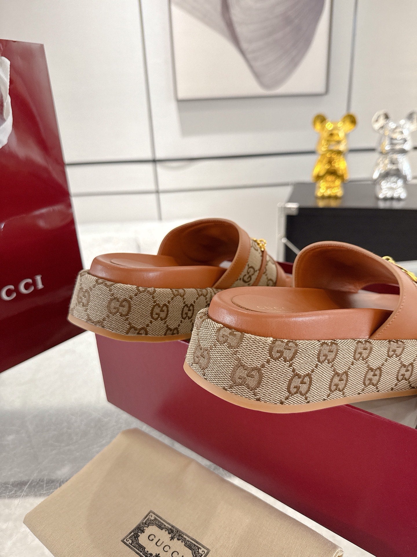 GU Platform  Slippers Woman 3 Color's Horsebit 42