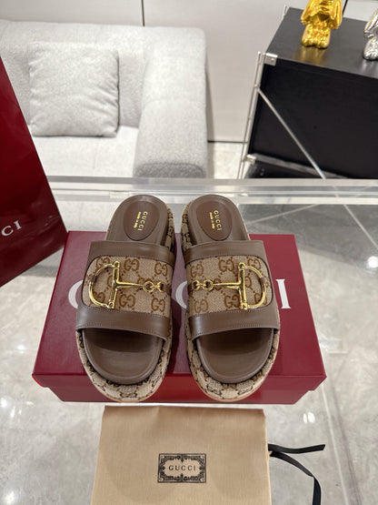 GU Platform  Slippers Woman 3 Color's Horsebit 42
