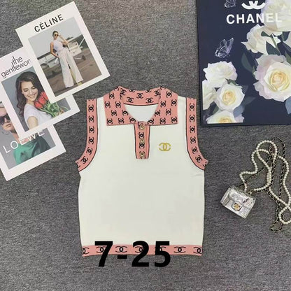 CHL  Tank Knitted Top  T - shirt 3 Color's Woman