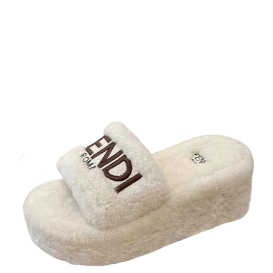 FEN Slippers Sandals Platform   Woman 2 Color's Fur