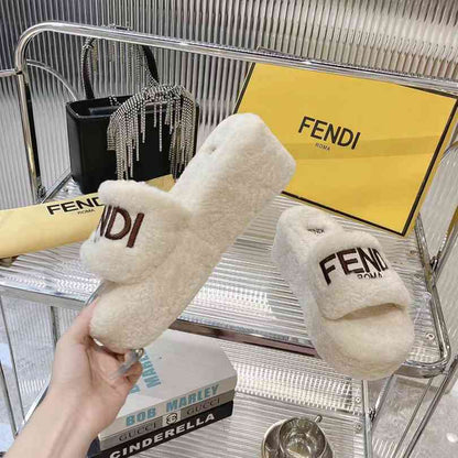 FEN Slippers Sandals Platform   Woman 2 Color's Fur