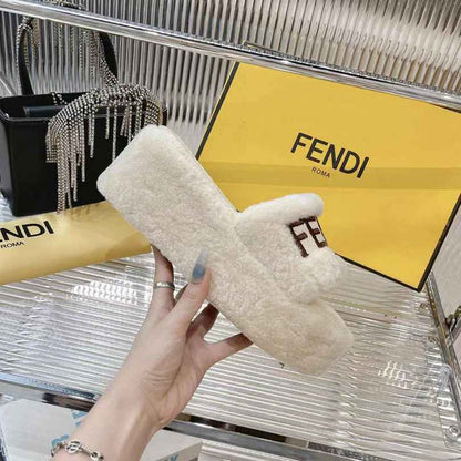 FEN Slippers Sandals Platform   Woman 2 Color's Fur