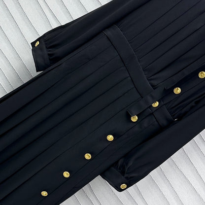 LU Long-Sleeved Pleat  Dress limited season 2024