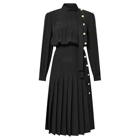 LU Long-Sleeved Pleat  Dress limited season 2024