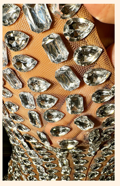 ANGEL  BRINKS Crystal Gown  Dress Party