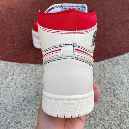 N*KE Air Jorda  Red Manuscript Bugs Bunny AJ 1 Sneakers 46