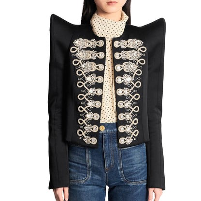 BALMA Satin Stone Jewelry Jacket Woman
