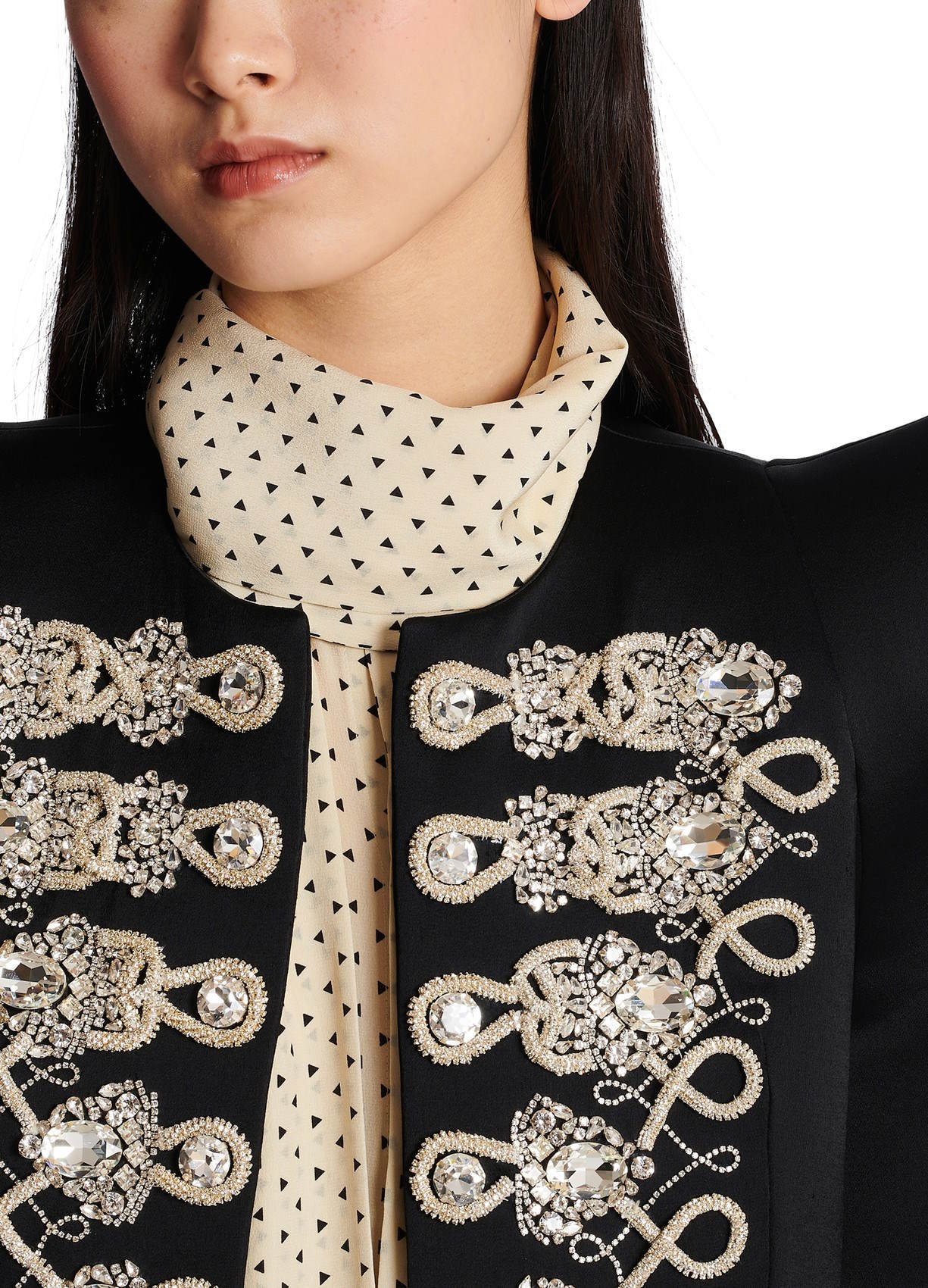 BALMA Satin Stone Jewelry Jacket Woman